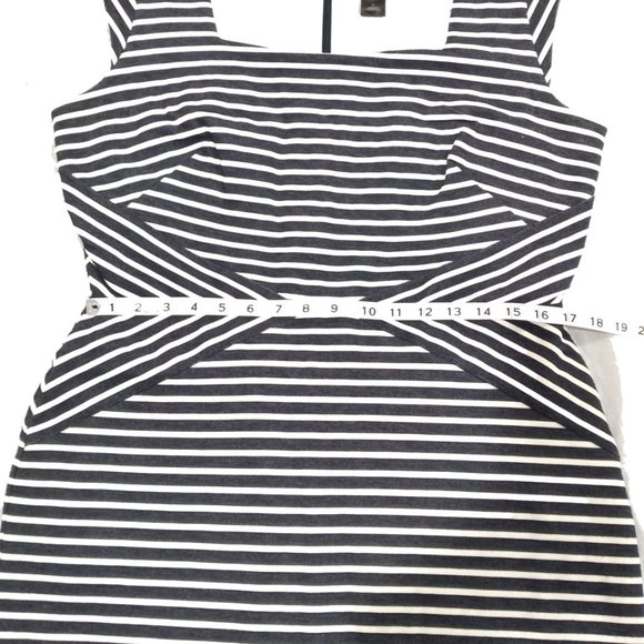 Ann Taylor Women’s Navy Blue White Stripe Summer Shirt Dress Size 14 - Picture 7 of 12